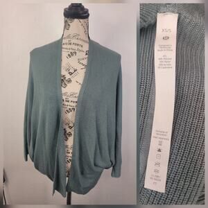 Lululemon Cashlu Sweater Wrap Cardigan Womens XS/S Tealwater Knit Texture